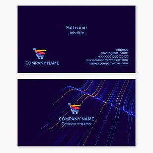 Business card template. Online store.