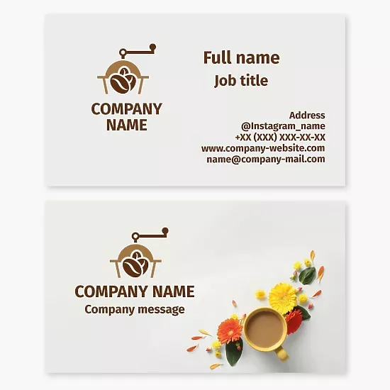 Business card template Coffee grinder