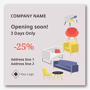 Furniture store banner template