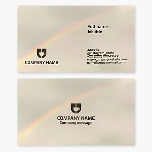 Business card template. Coffee shop. Letter U.