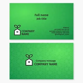 Business card template. Landscape design. Greening. Eco-housing.