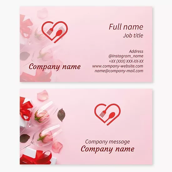 Restaurant. Cafe. Business card template