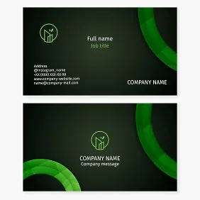 Business card template. Residential complex. Capital construction. Letter O.