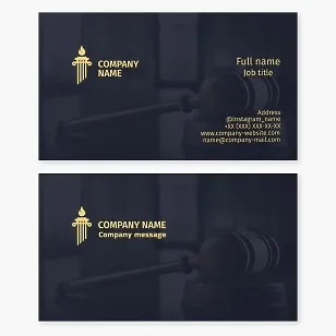 Business card template. Legal.