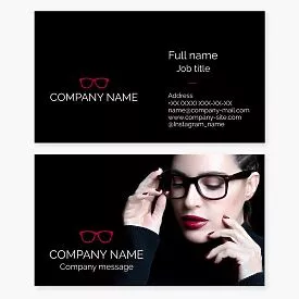 Eyewear Themed Business Card Template