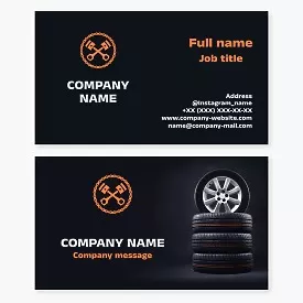 Car repair business card template