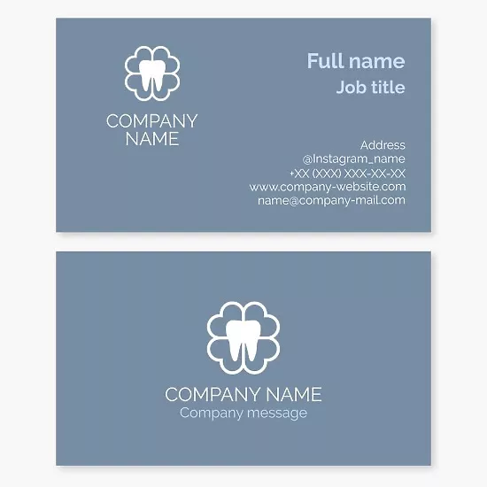 Dentistry business card template