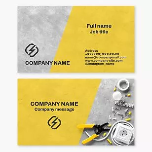 Electrician Business Card Template