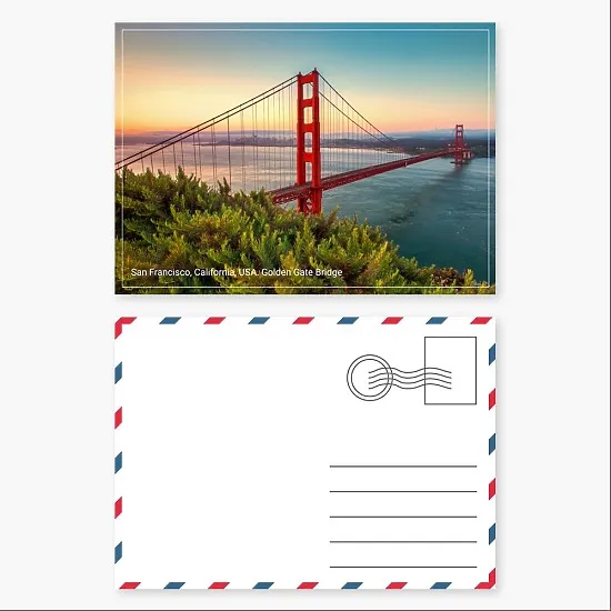 Tourist (scenic) postcard. San Francisco