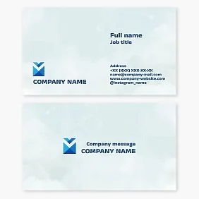 Business card template. Abstraction. Letter M.