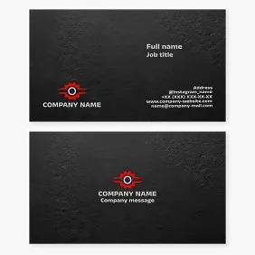 Business card template. Mechanical engineering. Letter O.