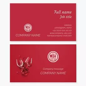 Romantic Restaurant Business Card Template