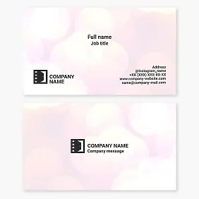 Business card template. Cinema.
