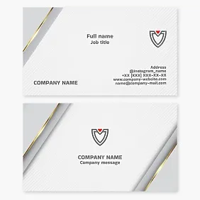 Business card template. Physical security for people and objects.