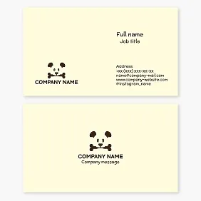 Business card template. Animal food. Pet store.