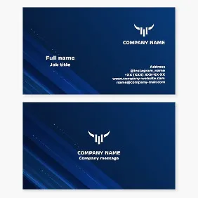 Business card template. Stock trading. Strength and power. Financial optimism.