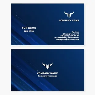 Business card template. Stock trading. Strength and power. Financial optimism.