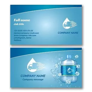 Water Delivery Business Card