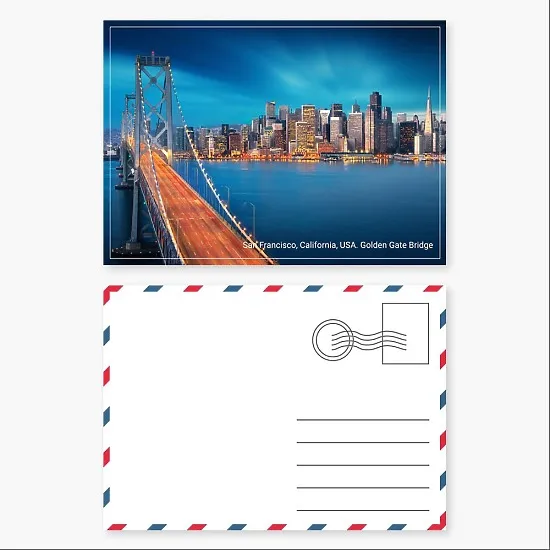 Tourist (scenic) postcard. San Francisco