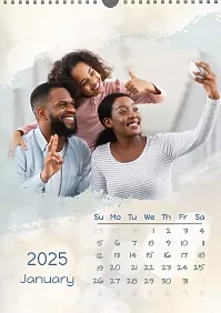 Calendar template with family photos