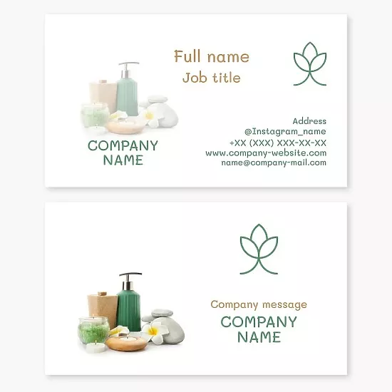 SPA. Business Card Template