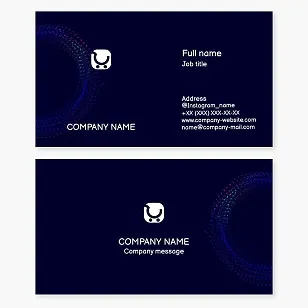Business card template. Online store.