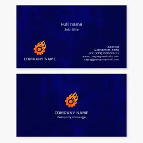 Business card template. Industrial engineering production.