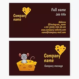 Cheese business card template