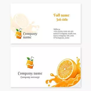 Orange Juice | Juice Bar | Business Card Template