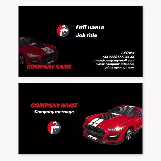 Auto Body Painting Business Card Template