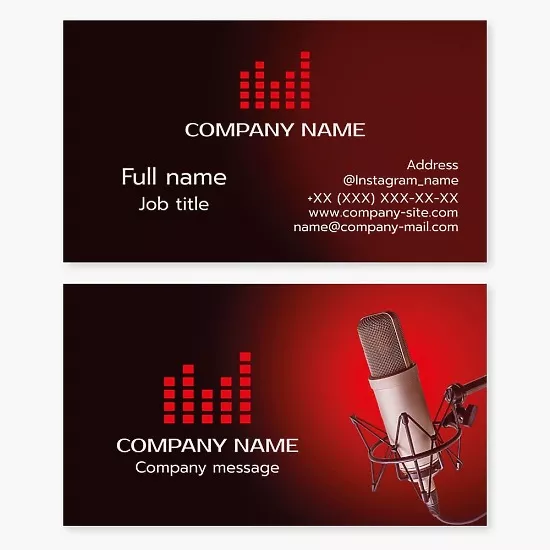 Business card template Sound recording