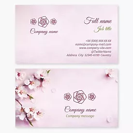 Flower Studio business card template