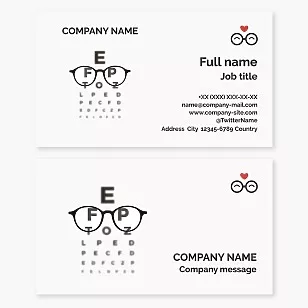 Optics business card template