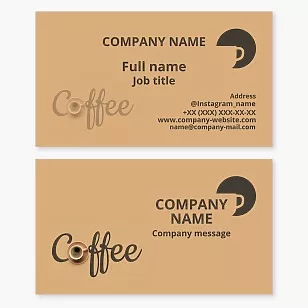 Coffee. Business Card Template