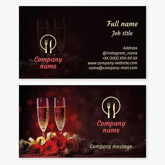 Restaurant business card template