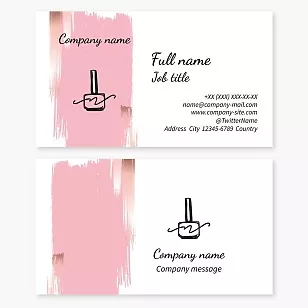 Manicure business card template