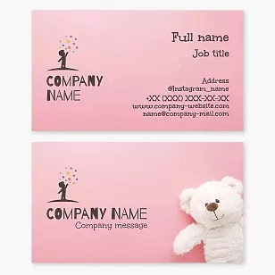 Business card template Children's toys and development