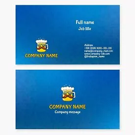 Beer Glass Bartender Business Card Template