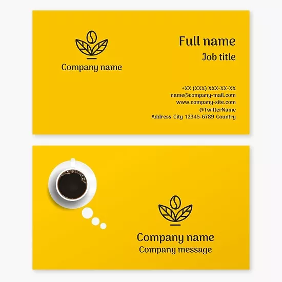 Coffee Business card template