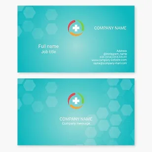 Business card template. Medical services.