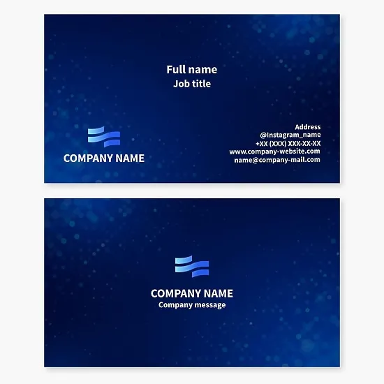 Business card template. Abstract. Data flow and information. Water and liquids. Movement and dynamics.