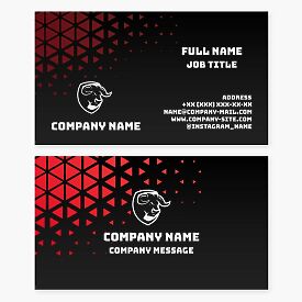 Abstract Bull Business Card Template