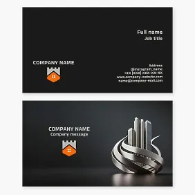 Business card template. Real estate. Capital construction. Real estate services.