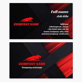 Big Cat Logo | Abstract Business Card Template