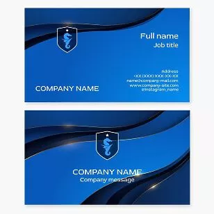 Seahorse Shield Logo Business Card Template