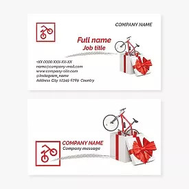 Bike in a box business card