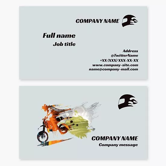 Motocross Business Card Template