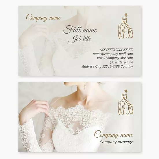 Wedding salon business card template