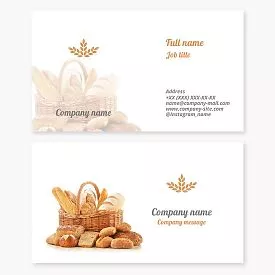 Bread Bakery Business Card Template