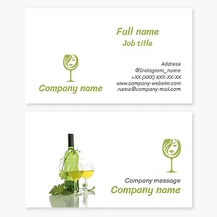 Wine business card template